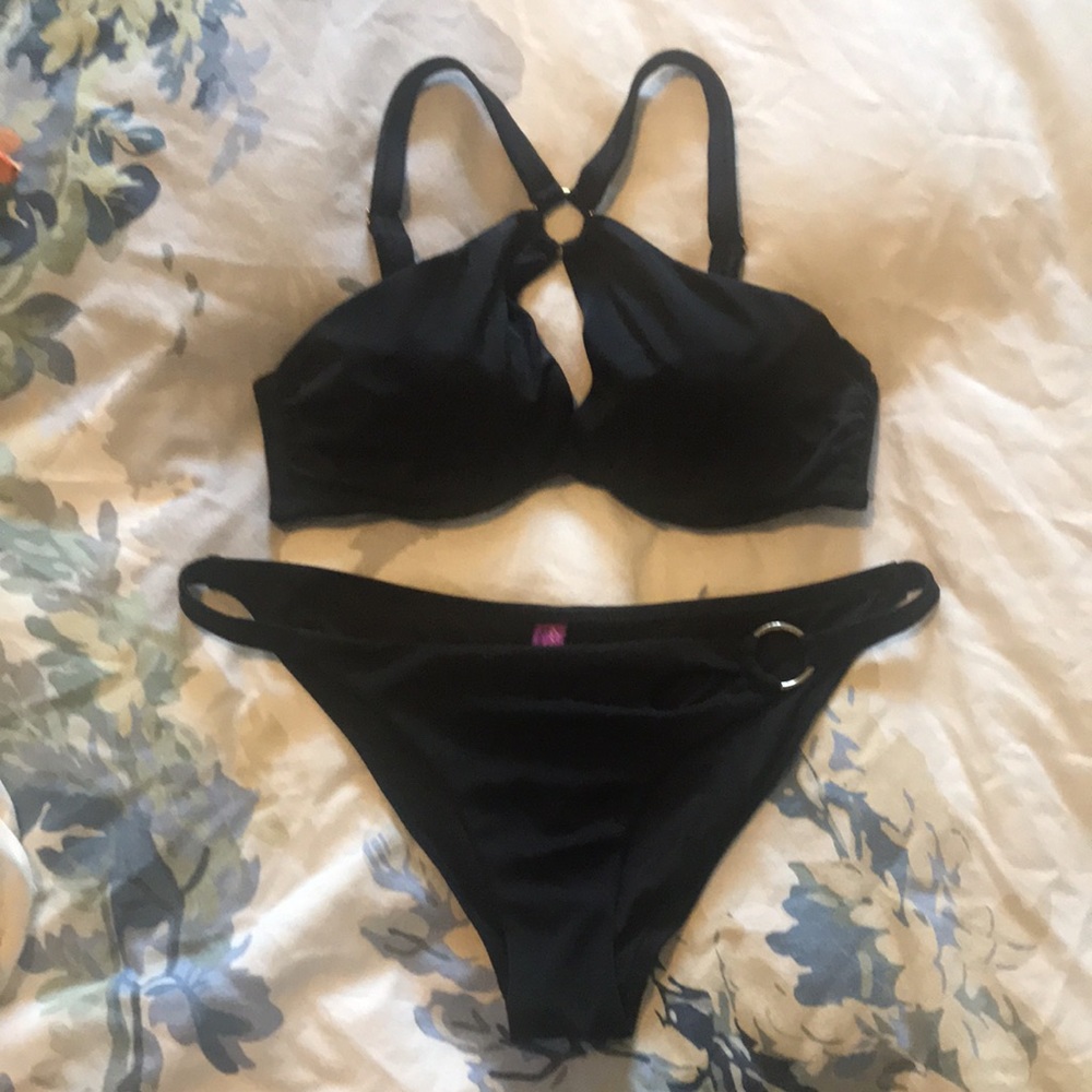 L’Agent by Agent Provocateur black halter bikini